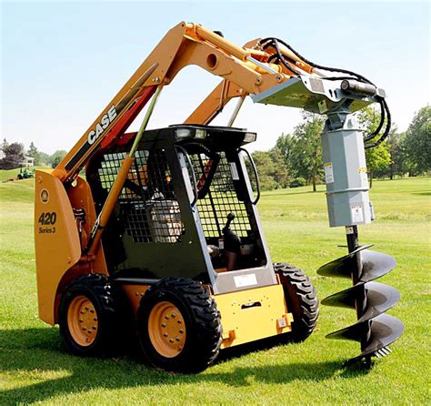 bobcat skid steer with 10inch auger|auger attachments for skid steers.